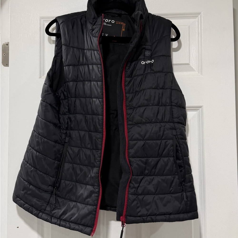 Women's Black Heated Quilted Vest
